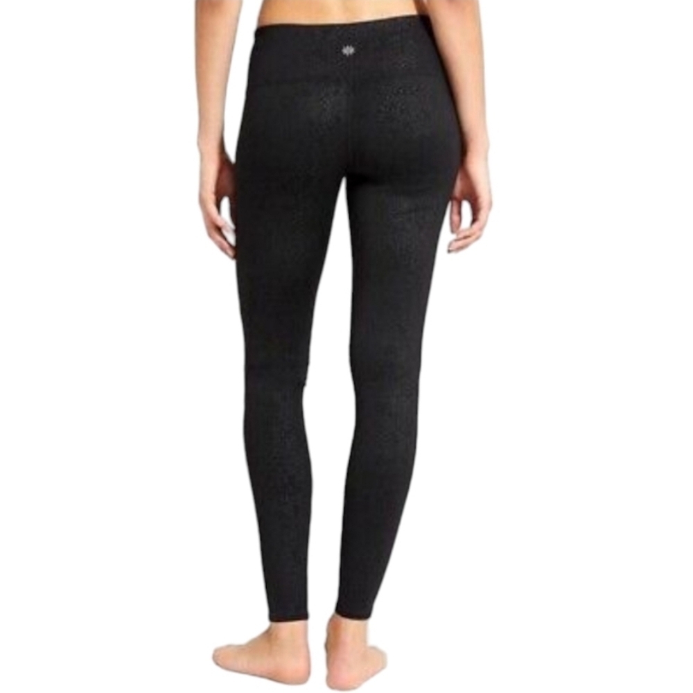 Athleta Womens Black High Rise Serpent Chaturanga Tight Leggings Size xs